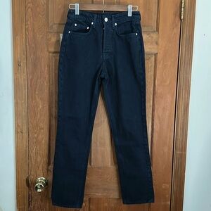 GRLFRND Karolina High Rise Straight Crop Button Fly Size 24